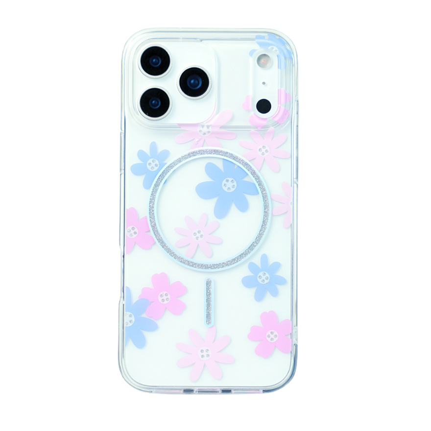 Connex Flower Soft Casing Mag – Floral Magnetic Case for iPhone 17 Pro / 17 Pro Max